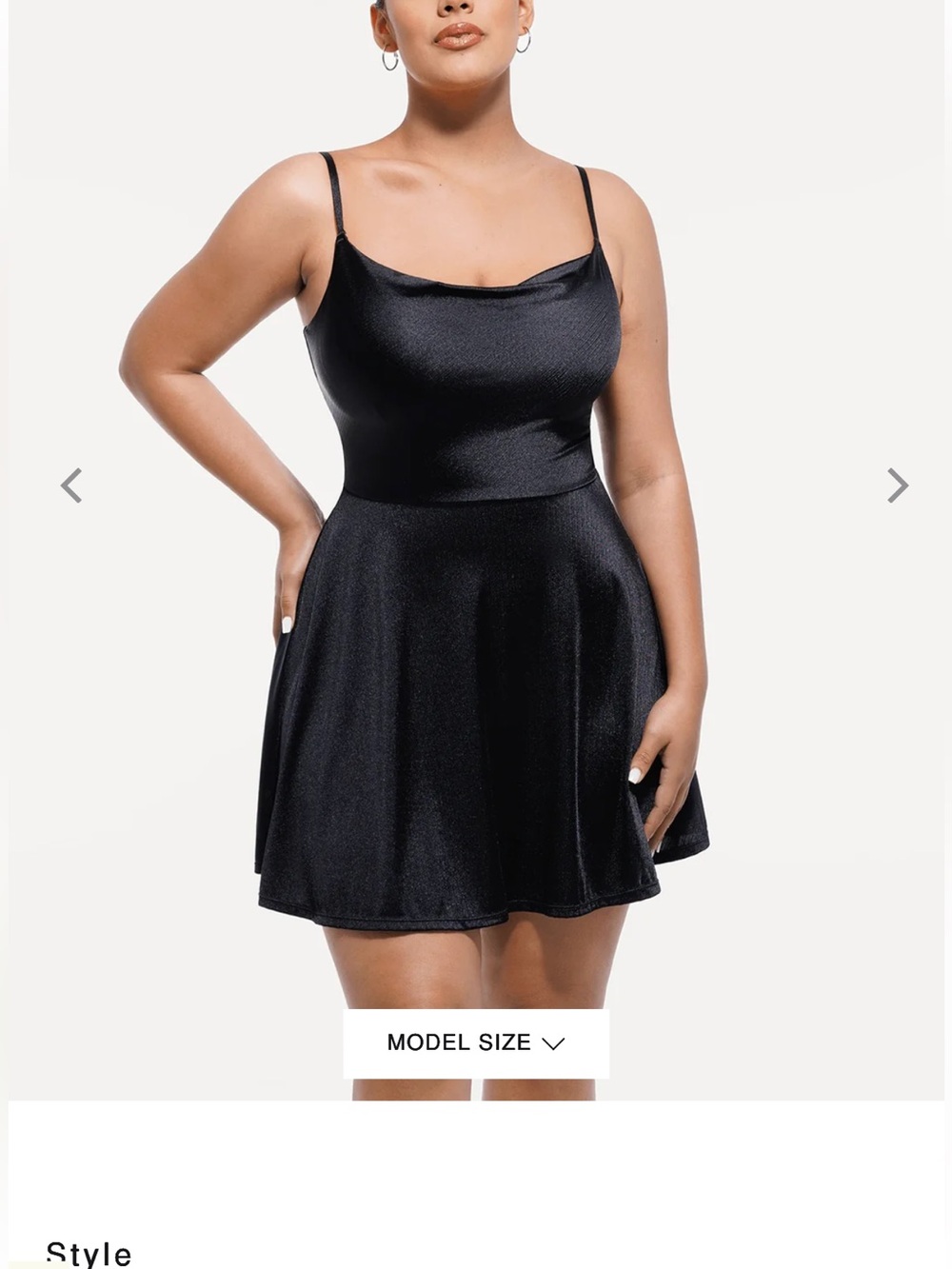 Nwot popilush Shapewear Strappy Cowl Neck Tummy Control Flare Dress